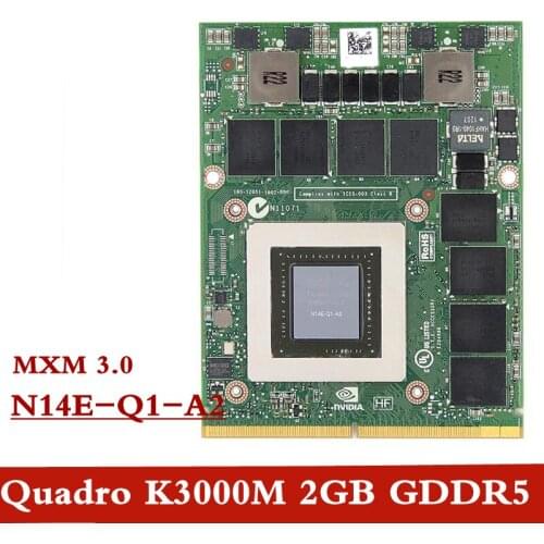 Original video card Quadro K3000M 2G GDDR5 256bit MXM professional drawing graphics card with X-bracket N14E-Q1-A2