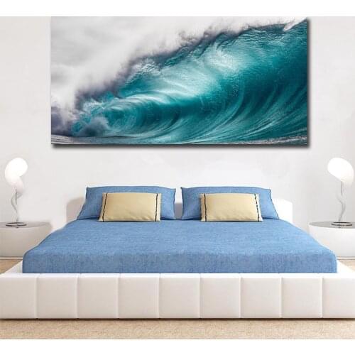 Canvas Posters Prints Modern Seascape Wall Art Painting Nordic Decoration Pictures Custom Home Decor Digital Photo Prints frame