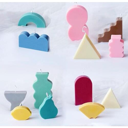 Aromatherapy Candle Silicone Mold 3D Building Block Shape Soap Silicone Mould DIY Handmade Soy Wax Candle Making Home Decoration