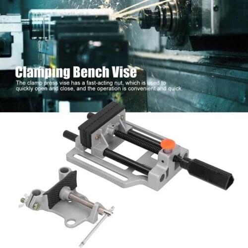 Clamp Press Vise Flat Push Clamping Bench Drilling Vice Machine Hand Operated Tools