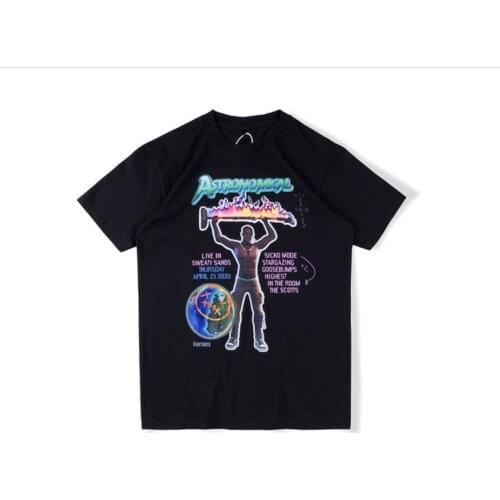 Travis Scott T-shirt Astroworld Festival Run Tie Dye Tee T shirt Men Women ASTROWORLD Streetwear Hip-Hop TRAVIS SCOTT T-shirts