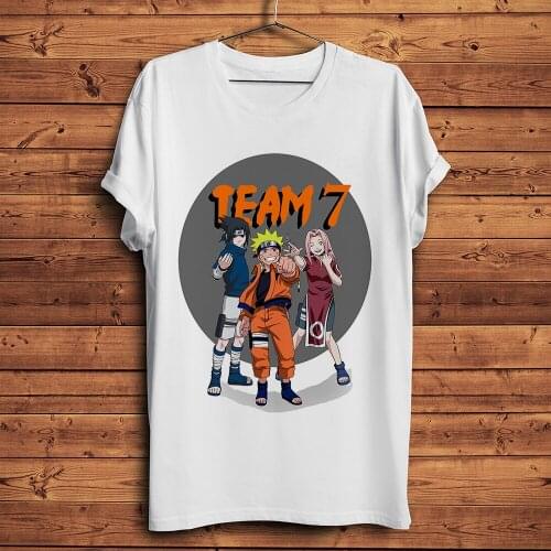 Naruto Dainanahan Team Kakashi 7 Uchiha Sasuke Haruno Sakura funny Japan anime t shirt men casual tshirt unisex manga streetwear