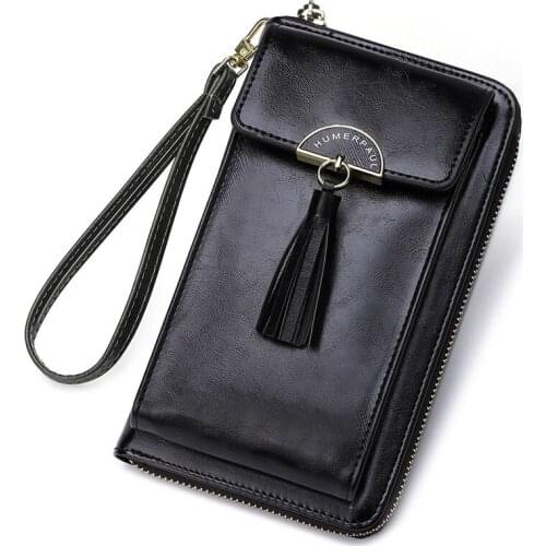 HUMERPAUL Women Wallet Cell Phone Bags Card Holders Handbag Purse Ladies Clutch Messenger Shoulder Long Straps