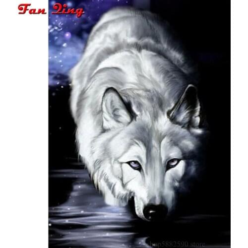Animal Wolf Diamond Painting Full Square Round Drill Handicraft Art 5D DIY Rhinestone Embroidery Kit Mosaic Home Decor