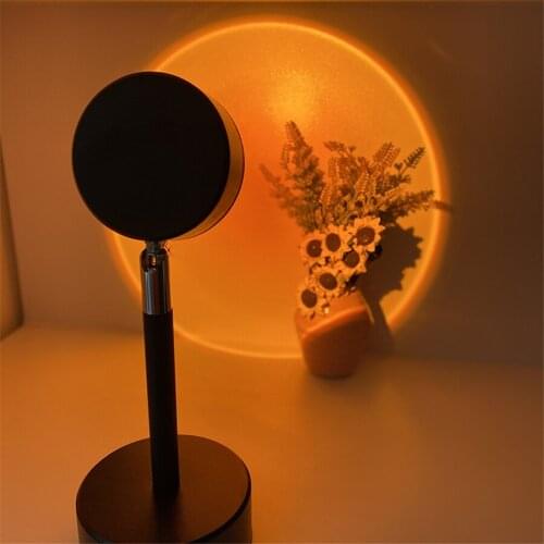 Zoyabell Brand Night Light LED Sunset Rainbow Led Projector Broadcast Background Atmosphere LED Night Light Projection