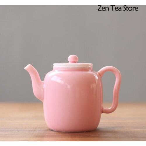175ml Dingyao Make Tea Device Pink Ceramic High White Porcelain Teapots Kung Fu Tea Pot Tea Set Gift Accessories Household Items