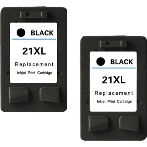 2Pack Re-manufactured 21XL black ink Cartridge Replacement for HP21 HP 21 XL for Deskjet D2330 2330 D2360 2460 4315 F310 F4135