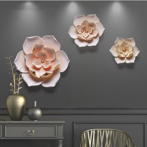 3D Embossed Resin Flowers Home Wall Hanging Butterfly Crafts Wall Background Mural Ornament Wedding Livingroom Wall Decoration