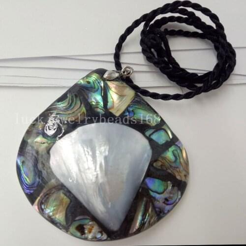 Free shipping Fashion Jewelry Beautiful New Zealand Ablone Shell Art Women Men Art Necklace C4703