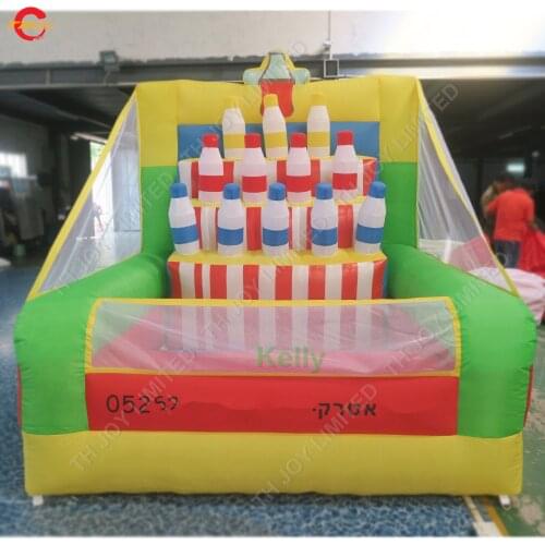 Free door shipping inflatable hoopla game for sale, cheap inflatable carnival sport game for kids