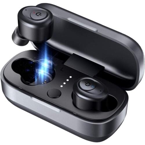 Bluetooth 5.0 Earphones TWS Wireless Erabus HD Hi-Fi Stereo Sport Headset with Charging Box Mic in-Ear Earphones for smartphone