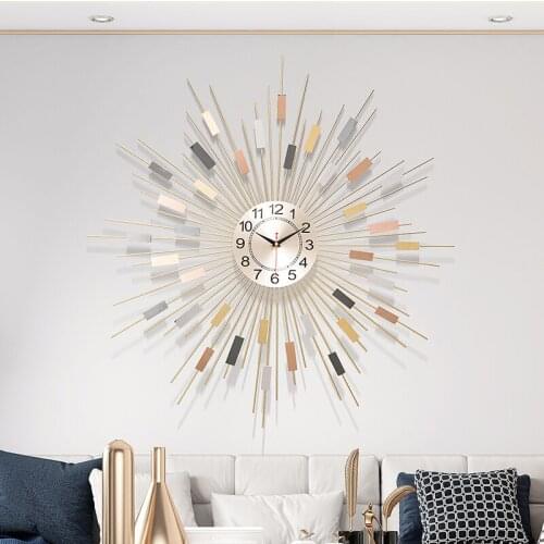 Large Luxury Creative Wall Clock Modern Design Living Room Kitchen Wall Clock Industrial Orologio Da Parete Home Decoration