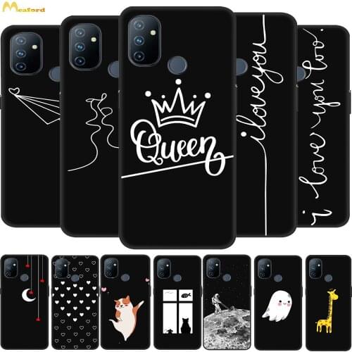 Nord N10 Cover For Oneplus Nord N100 Phone Cases Black Silicone Coque One Plus Nord N 100 Case For Nord N100 Covers TPU Printed