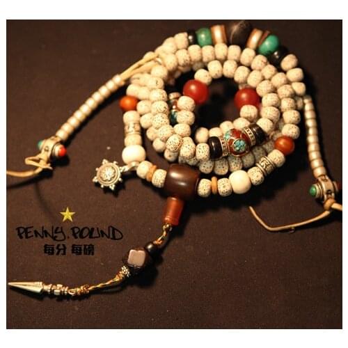 Designer Mala tibetan seeds mala buddhist prayer 108 Beads AAA grade seeds 108 Rosary Beads blessed mala