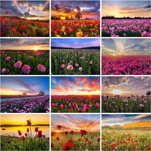 EverShine Diamond Painting Picture Kits Landscape Cross Stitch Diamond Embroidery Flowers Sea Rhinestones Art Hoe Decoration