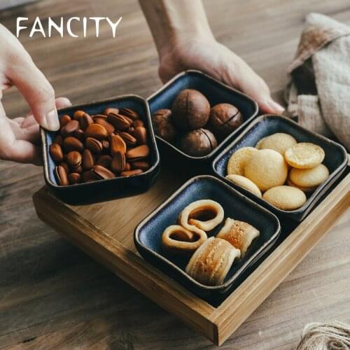 FANCITY Creative dried fruit plates, snack plates, restaurant creative ceramic snack plates, household snack plates