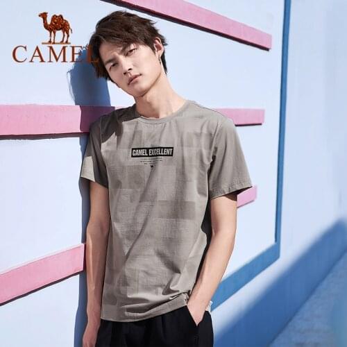 CAMEL Official Sports T-shirts Mens T-shirt Summer Fashion Breathable Comfortable Short Sleeve Shirts Men Running Clothes