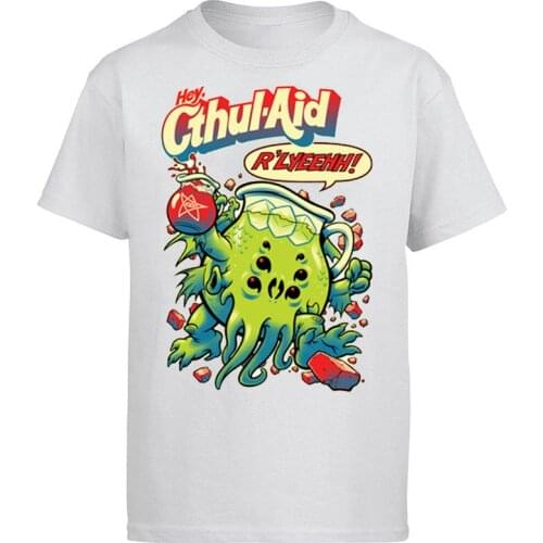 Kawaii Cthulhu Man T Shirt Pre-shrunk Lovely Cartoon Streetwear Tee Tops Short Sleeve Fashion Graphic Merch men clothing