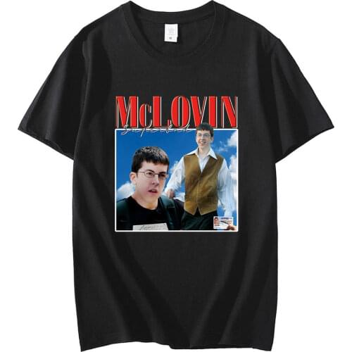 2021 Hot Sale Wear Mclovin O-neck Tee High Quality T-shirts Couple Wears Short Sleeves Clothes Oversize Unisex Style Streetwear