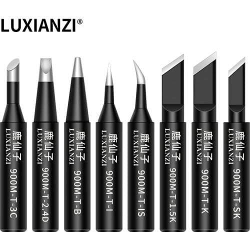LUXIANZI Soldering Tip 900M Series Universal Lead-free Soldering Iron Tips For 936 Soldering Station Copper Black Welding Tips