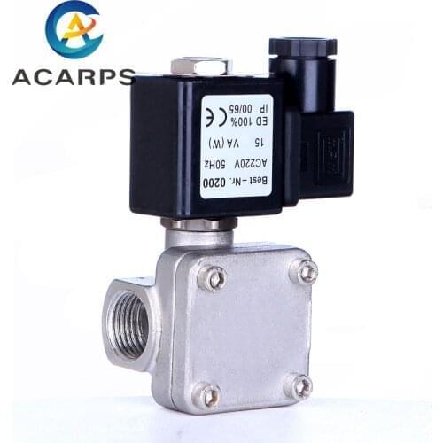 1/2" 3/4" 1" 1-1/2" 2" High Pressure Normally Closed Stainless Steel Solenoid Valve 1.6Mpa 0927 Pilot Formula Solenoid Valve