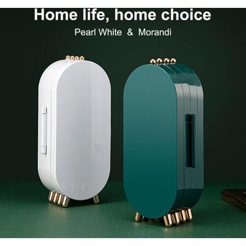 Portable Jewelry Storage Box With Mirror Foldable Multi-function Earrings Holder Gifts Jewelries Multilayer Dustproofs Organizer