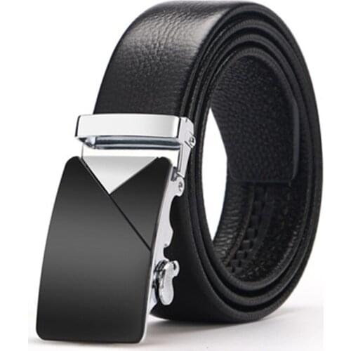2018 Newest Arrival Cow Genuine Leather Luxury Belts For Men Good Automatic Alloy Buckle Belts Ceinture Homme Original Brand