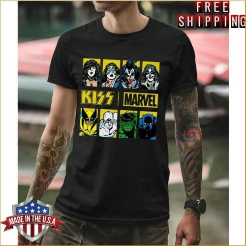 Rock Band Kiss And Team Up For The First Time T Shirt Unisex Fans S-6XL