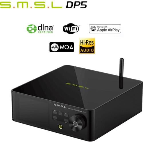 SMSL DP5 MQA Full Decoding HIFI Network Music Player ES9038Pro Streaming Playback DSD256 IIS USB Bluetooth Player