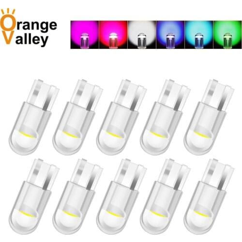 10pcs Car LED T10 W5W WY5W 168 194 501 LED Bulbs for Auto Interior Lights Map Dome Door Trunk Instrument Lamp 12V