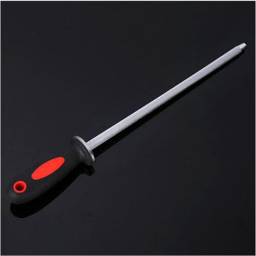 1pcs Carbon Steel Knife Sharpeners Professional Knife Sharpening Rod Sharpening Steel Kitchen Knife Sharpener Tools