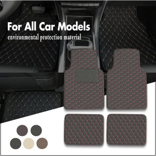Custom Universal Car Floor Mats Front Rear Complete Carpets Waterproof Interior Covers Accessories Foot Pad Automobiles Auto Rug