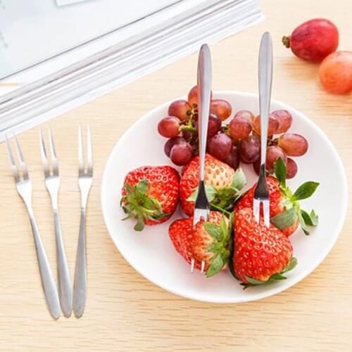 5 pcs Stainless steel fruit fork\fashion fruit sign\house party dessert cake fork, dessert knife and fork, kitchen accessories