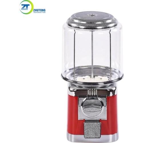 High quality Zhutong capsule toy gum ball rubber ball candy dispenser vending machine with coin cash box
