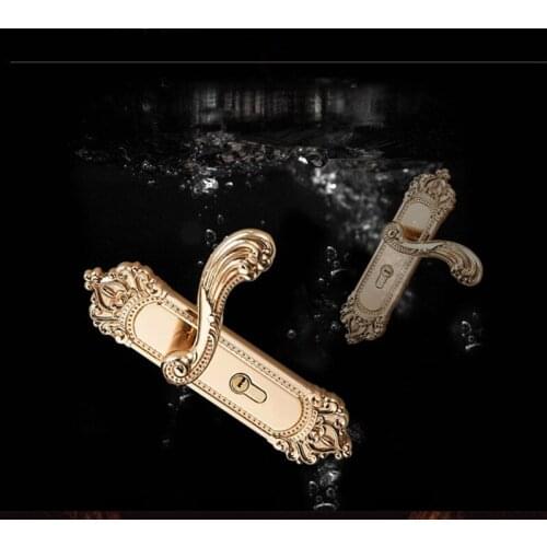 European Style Aluminum Alloy Safety Anti-theft Door Lock Interior Golden Mute Door Lock Hotel Household Hardware Supplies