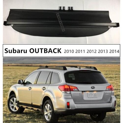 Car Rear Trunk Security Shield Cargo Cover For Subaru OUTBACK 2010 2011 2012 2013 2014 High Qualit Black Beige Auto Accessories