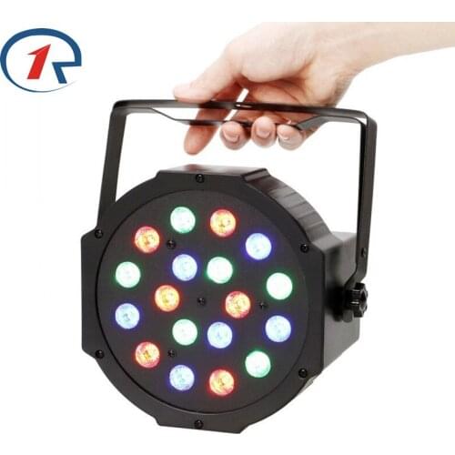 ZjRight 18x1W Led RGB Par Lights Stage DMX512 Master Slave Flat DJ Equipments Controller disco ktv handle hang ceiling lighting