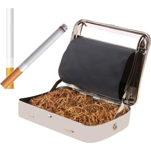 1pc high quality New 70mm Metal Automatic Cigarette Tobacco Smoking Rolling Machine Roller Box Drop Shipping