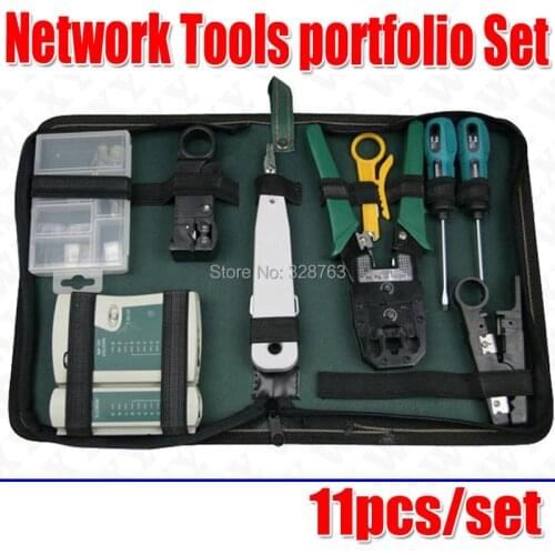 WLXY 11/pcs Network Cable Computer Cable Tester Diagnostic Tool Kit Box Free shipping