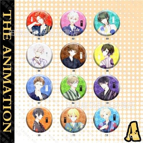 12pcs 58mm Badges Six Gravity SHIWASU KAKERU SHIWASU KAKERU Cool Boys Brooch Backpack deco