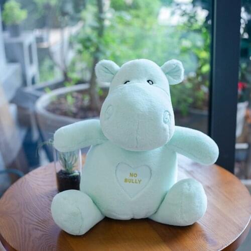 20/30cm Kawaii Love Hippo Plush Dolls Stuffed Soft Cotton Animal Pillow Cute Toy Birthday Christmas Gift for Children Kids
