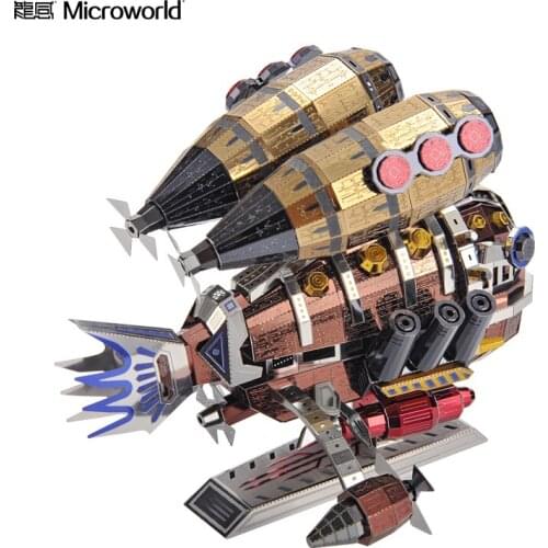 2020 Microworld Whale Base model kits DIY laser cutting Jigsaw puzzle Animal model 3D metal Puzzle Toys for adult Gift
