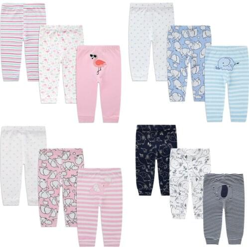 3pcs boys and girls baby new pp pants casual trousers Openable baby cotton long pants Variety of options