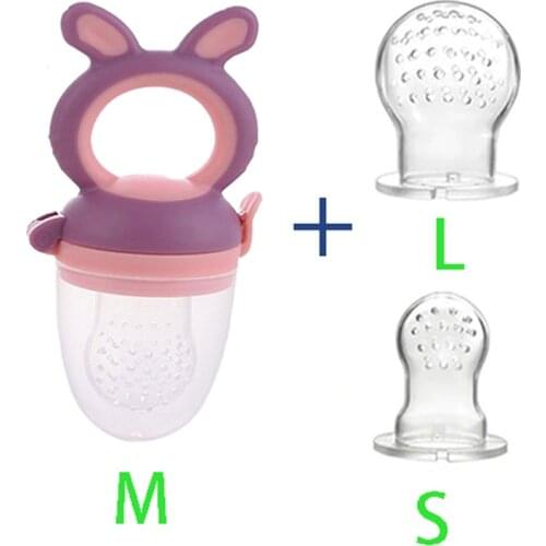 3 In 1 Cartoons Baby Nipple Fresh Food Milk Fruit Feeding Bottles Learn Feeding Drinking Water Straw Handle Teething Pacifier