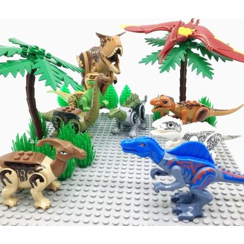 30 Dino Jurassic Park World for Kids Boys Toys MOC Juguetes Compatible City Classic Building Blocks Dinosaurs For Children Gift