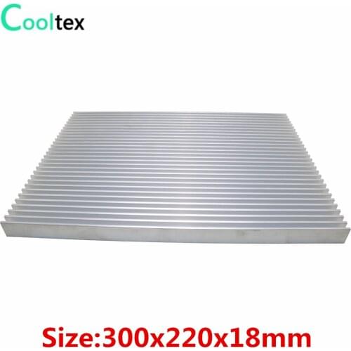 300x220x18mm Aluminum Heatsink DIY Heat Sink Large Radiator Cooler Cooling for LED Electronic Chip LCD Heat Dissipation