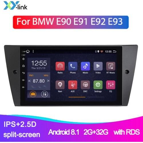 9 inch screen Android 8.1 CAR DVD Player For BMW E90 E91 E92 E93 GPS Navigation multimedia system CarRadio audio radio no 2 din