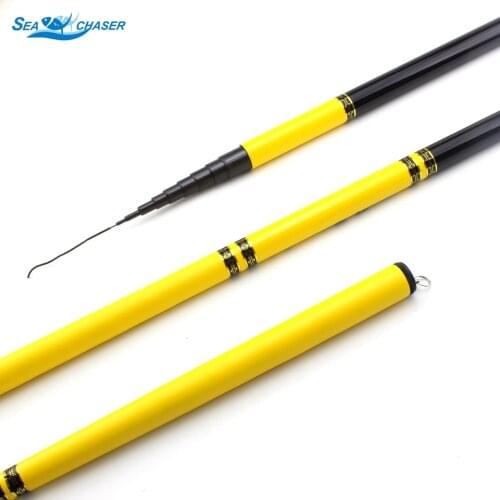 Promotion! Carbon Fiber Stream Hand Fishing Rod 3.6m 4.5m 5.4m 6.3m 7.2m Ultra Light Feeder Carp Fishing Pole free 1-3 tips
