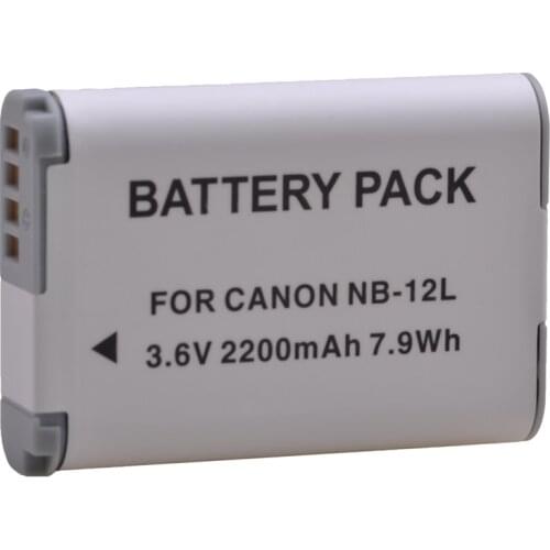2200mAh 1pcs NB-12L NB 12L NB12L Battery for Canon PowerShot G1 X Mark II G1X Mark 2, FOR PowerShot N100, N100 Battery