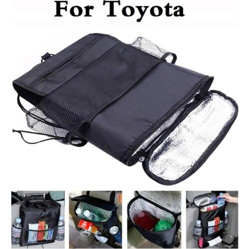 Car Style Auto Care Cooler Multi Pocket Bag Back Seat For Toyota Corolla Rumion Corolla Runx FJ Cruiser Fortuner GT86 Harrier